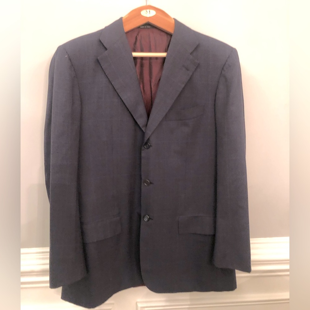 Kiton Mens Single breasted 3 button Blazer Jacket Size 52 US 42